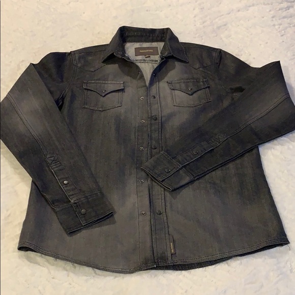 Ring of Fire Western Denim Shirt - Picture 1 of 3